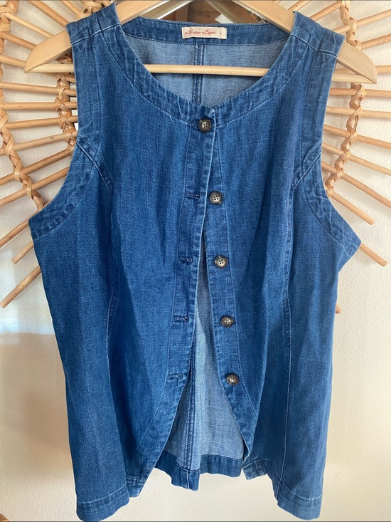 Marine Layer Tops - Marine Layer Denim “Charlie Longline” Vest